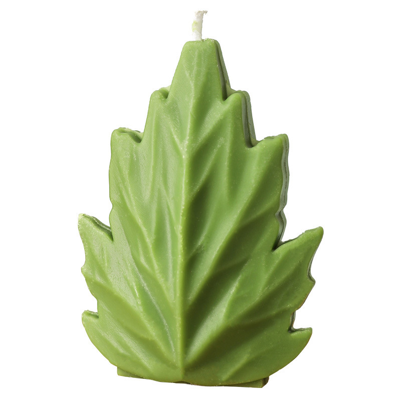 Festival candles, Dragon Boat Festival mugwort leaf-shaped cultural and creative aromatherapy candles, high-end design wax, atmosphere, aromatherapy wholesale souvenirs Item Picture