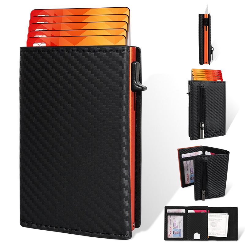 Factory Wholesale Personalized And Trendy Rfid Anti-Demagnetization Multi-Functional Aluminum Alloy Anti-Drop Card, Id Card, Bank Card Bag details Picture