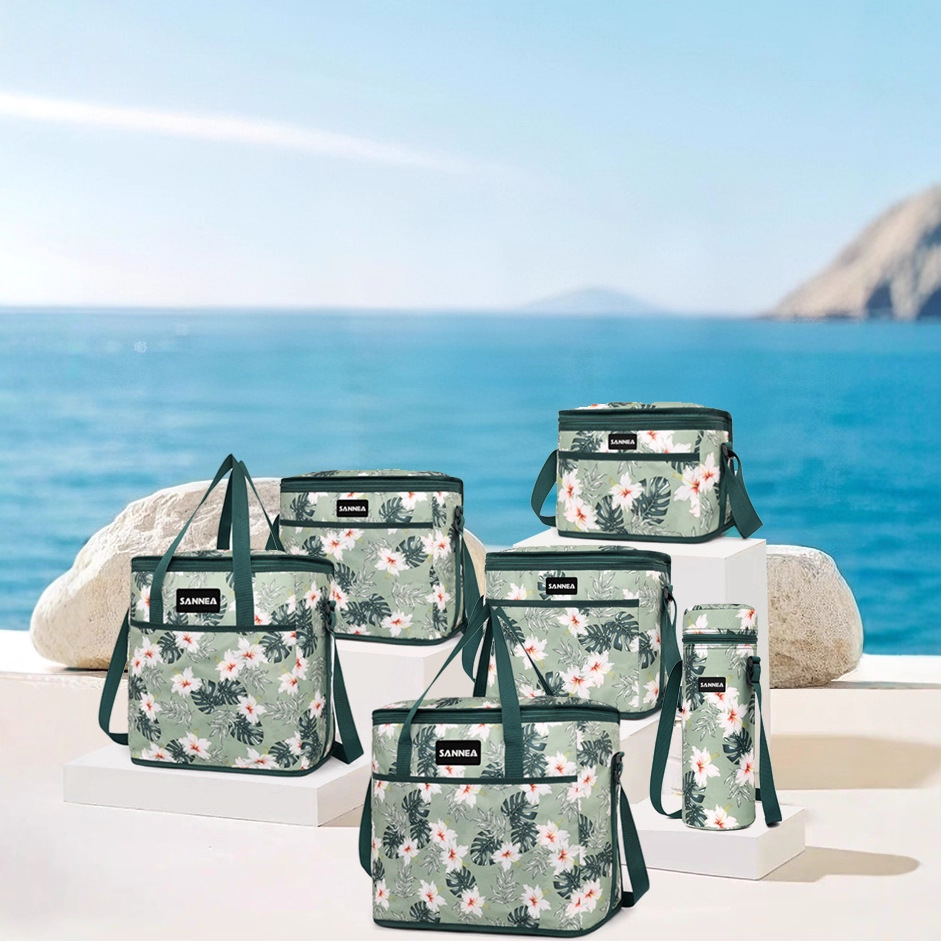 SAN Neng Cross-border thickened lunch bag, hand-held outdoor ice pack, new insulated bag, large capacity lunch box bag, picnic ice pack