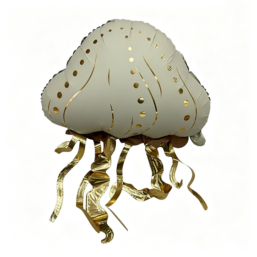 Jellyfish, cross-border Marine animals, turtle balloons, jellyfish, manta ray balloons, standing mermaid, party decoration balloons details Picture