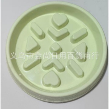 Cross-border circular pet slow food bowls, smart dog bowls, cat bowls, pet food utensils, bowls, anti-choking slow food bowls, anti-tipping details Picture