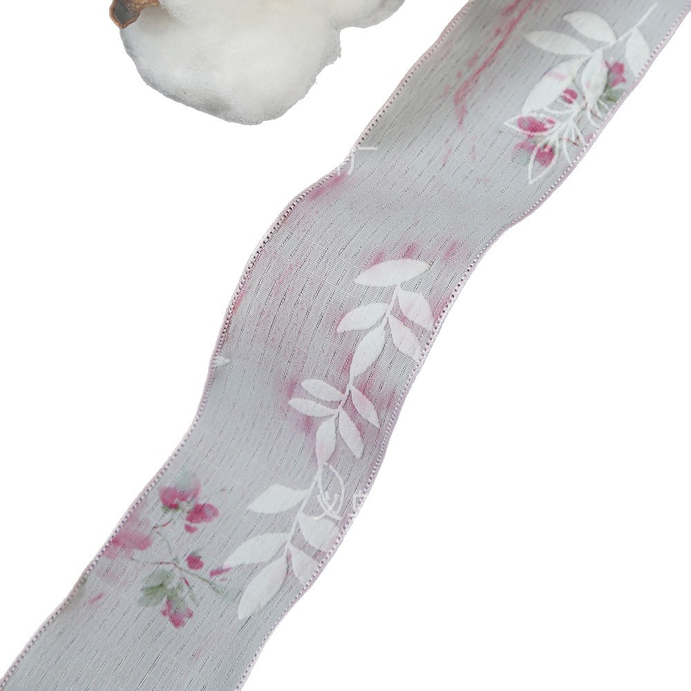 4cm single-sided small floral webbing, DIY bow, hair accessory, clothing, hat, accessory, and flower packaging tape Item Picture