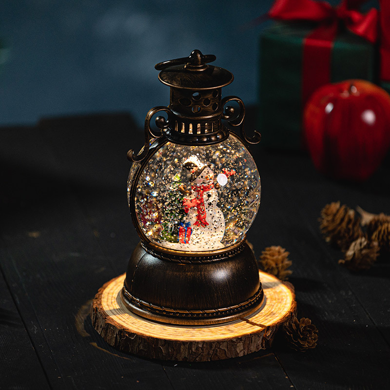 Christmas glowing music box, children's hand-held gift, music box, snowflake crystal ball, scene decoration, mini Application Scenario