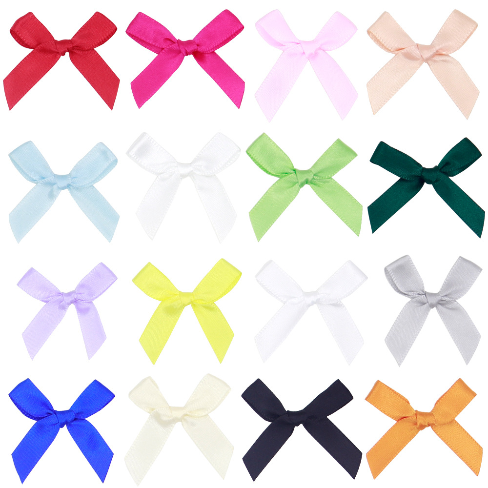 Cross-border exclusive supply of high-quality 1cm polyester silk ribbon bow underwear, underpants, clothing accessories, flower patterns and accessories