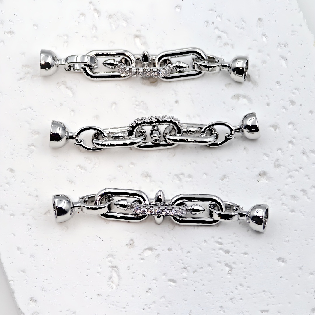 Pearl necklace, four-pointed star, bullet chain buckle, handcrafted end connection buckle, mother-and-child buckle, sweater chain diy accessories Item Picture