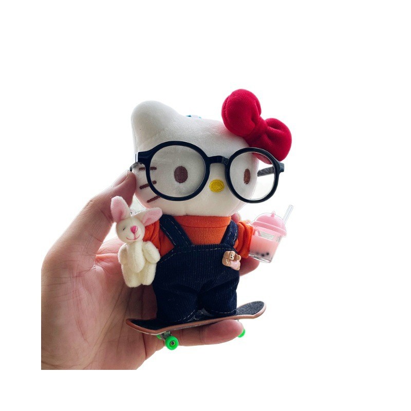 新款hellokitty小挂件正版凯蒂猫毛绒公仔kitty猫可爱玩偶包挂件白底实物图