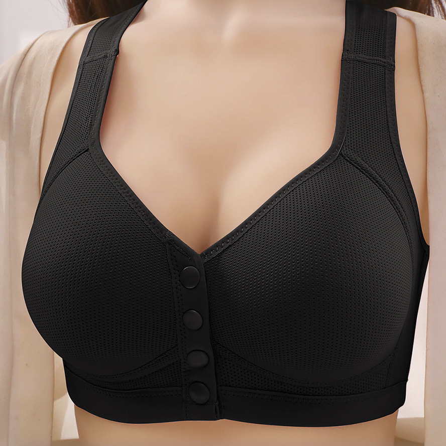 [generación de cabello] cruce de la frontera frontal de botones abiertos tipo de chaleco más tamaño sujetador de verano fino estilo piel amigable transpirable malla agujeros ropa interior cómoda Item Picture