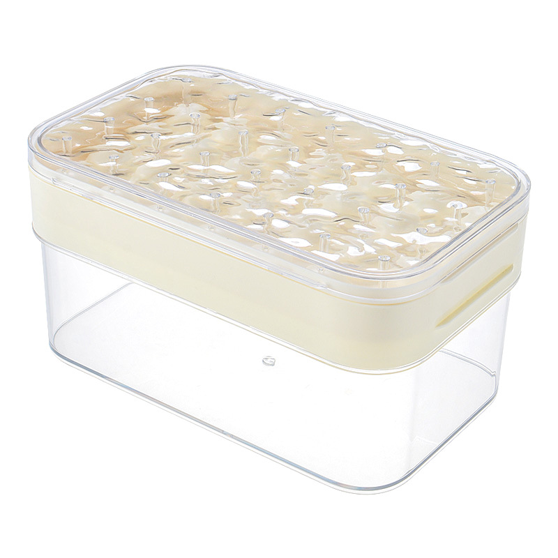 Ice cube mold, large-capacity silicone ice cube tray, household ice storage and ice-making, press with lid, refrigerator ice cube magic tool 1487 Item Picture