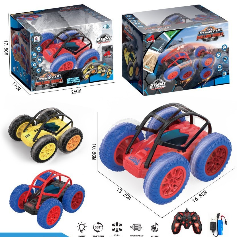 Cross-border new product: Rolling, bouncing and stunt car with lights and music Specification image