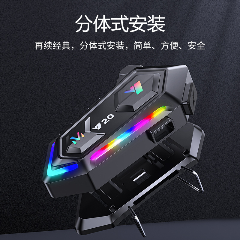 Y20 Helmet Bluetooth Headphones are waterproof and dustproof, with RGB dazzling lights, deep bass and intelligent voice. Helmet headphones factory Application Scenario