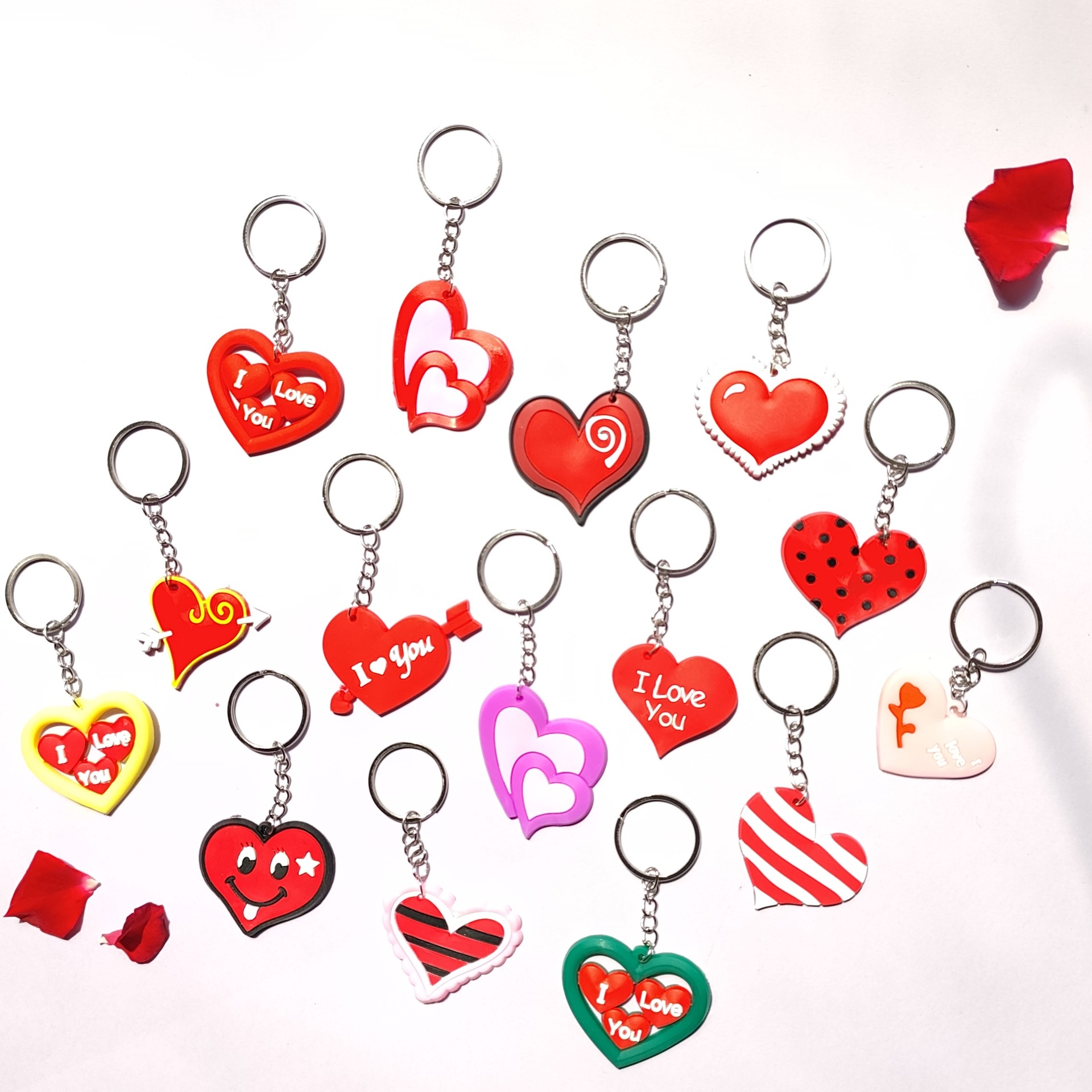 情人节软胶钥匙扣情人节礼物爱心桃心钥匙扣货源供应批发可爱产品图