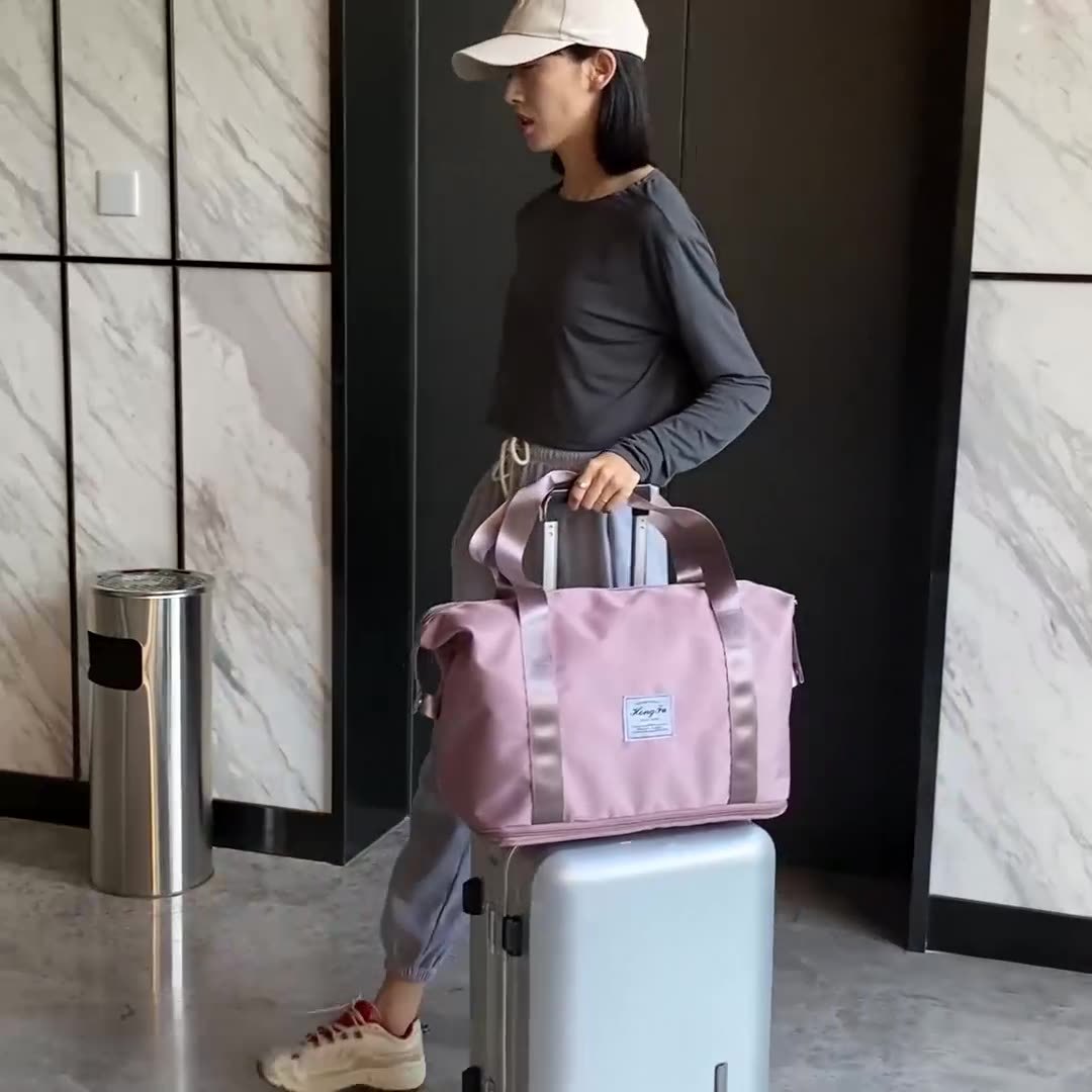 大容量衣物收纳袋便携手提可拓展旅行袋双层超大防水待产包妈咪包细节图