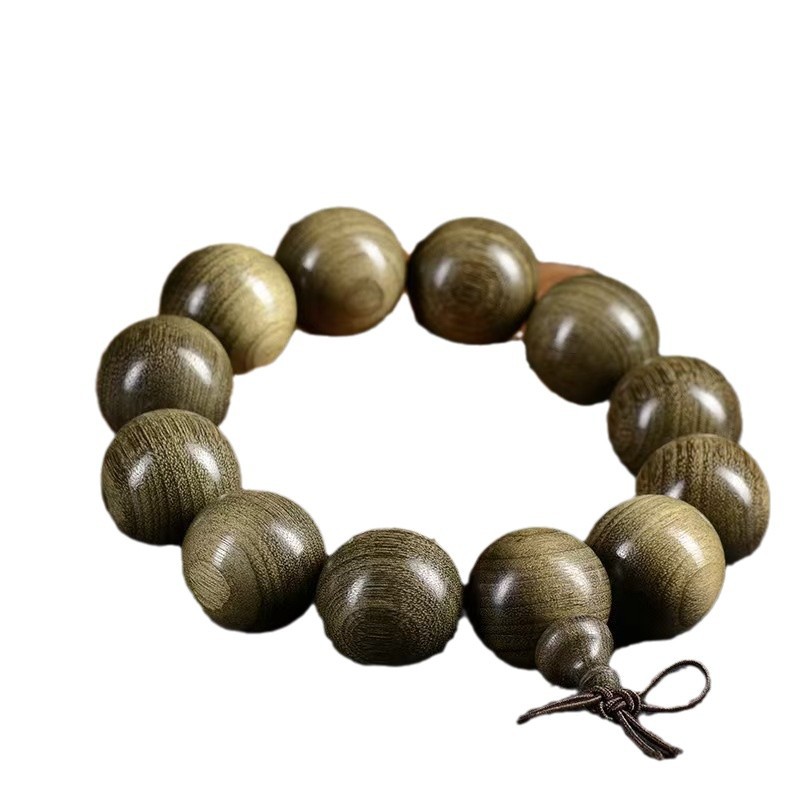 Sichuan Golden Thread Nanmu sunken wood Buddhist prayer beads bracelet, 108 pieces of ebony bracelet, male and female couple style wooden string, cultural and artistic accessories Item Picture