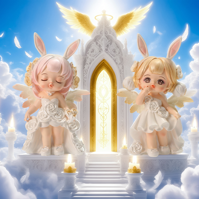 White Moon Star River Anne Figurine Cartoon Girl Resin Handicraft Desktop Figurine Cartoon Cute Anne gift details Picture