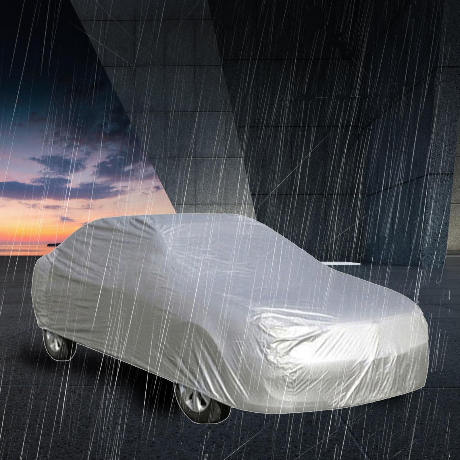 Universal car cover, car PEVA45G sun visor, rainproof, waterproof and sun-proof car cover, car cover, car cover Specification image