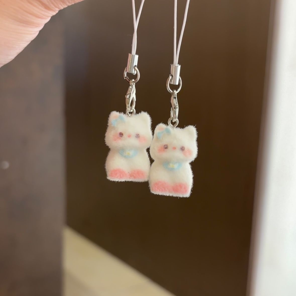 Star Person plush pendant, blue fish, white cat, cute little animal decorative gift Specification image