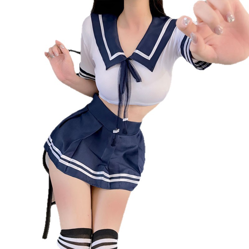 Erotic underwear, school student role-playing, sexy uniforms, seductive stage sailor suits, real-person passionate suits Item Picture