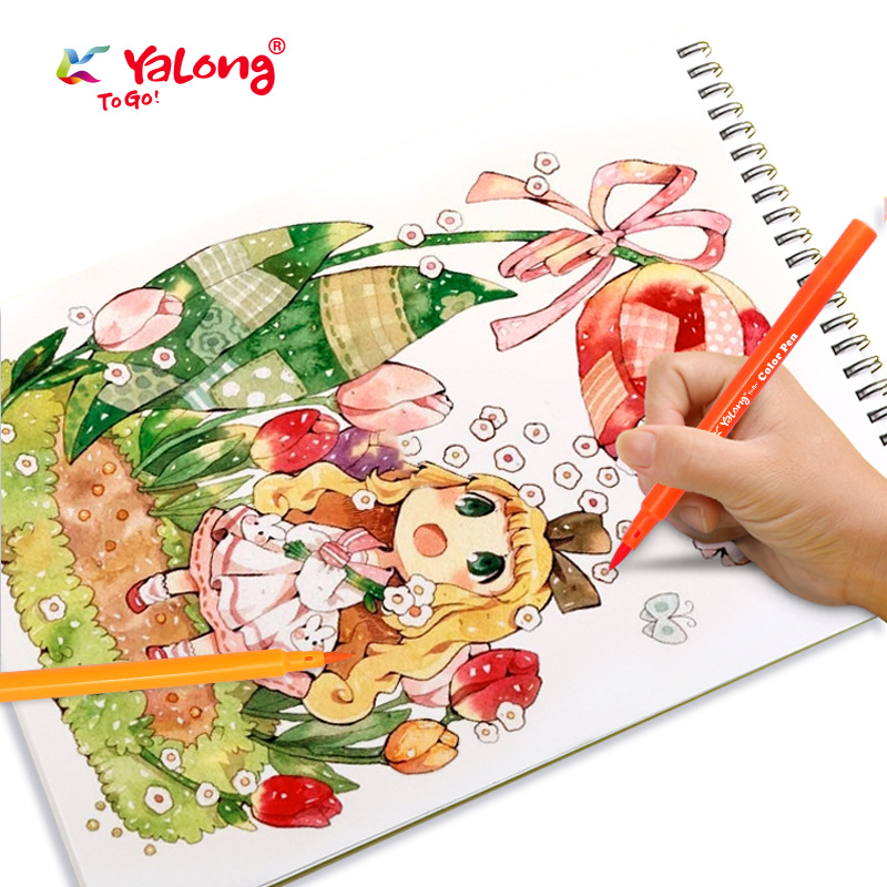 The Yalong cross-border color pen tip Maeker can refill children's ink painting and watercolor pen art records Application Scenario
