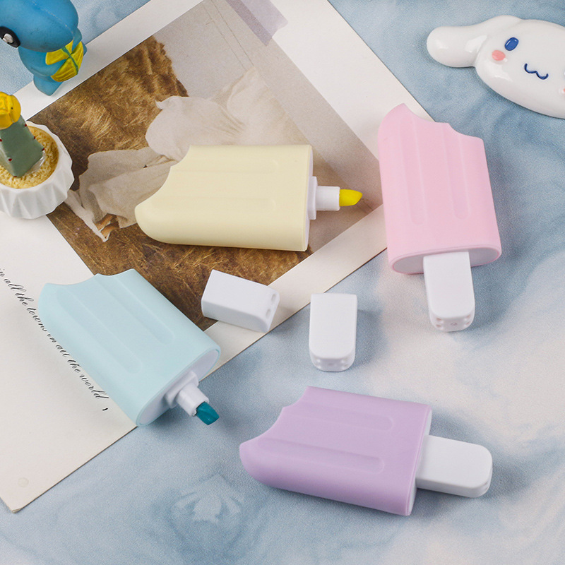 Creative ice cream highlights Highlighters, marker pens, light-colored eye-protecting colored pens, candy-colored marker pens, three-dimensional strokes Application Scenario