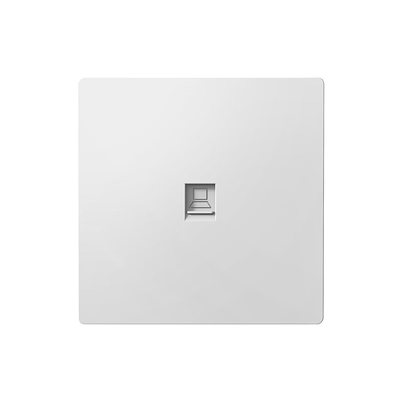 86型六类网线插座面板超五类双电脑插座网络宽带千兆网口插座面板白底实物图