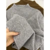 A high-end, soft and slender small stand-up collar sweater base layer for women, a semi-high-neck knitted long-sleeved inner layer for autumn and winter Item Picture