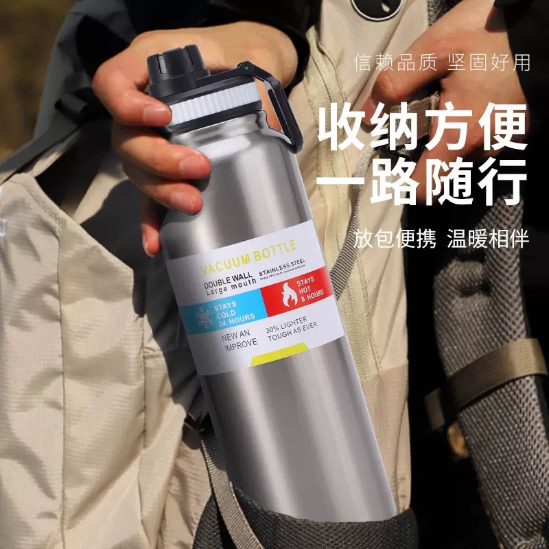 Wholesale of new cross-border 304 stainless steel space flasks, large-capacity insulated cups, sports water bottles and portable outdoor water cups Application Scenario
