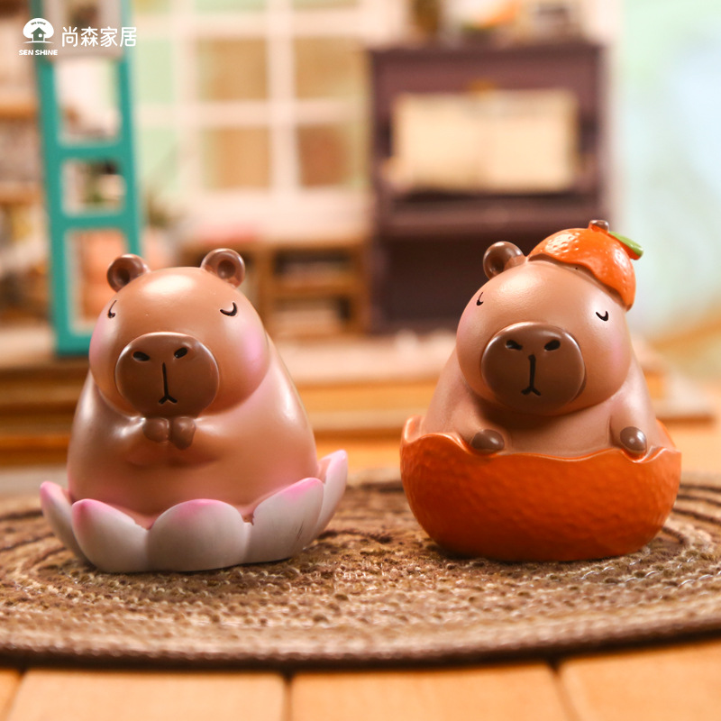 Cute capybara figurines, home decoration figurines, small items, table figurines, cute capybara figurines Specification image