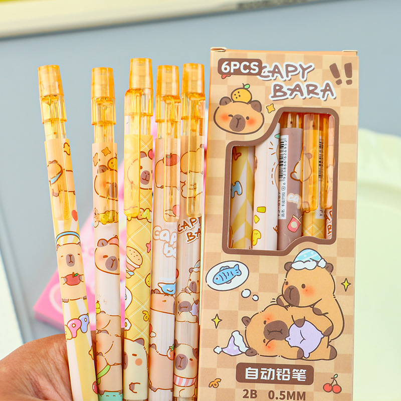 Cute cartoon Kuromi mechanical pencil, ins style, high appearance level, student press to write 0.5 box of pencils Specification image