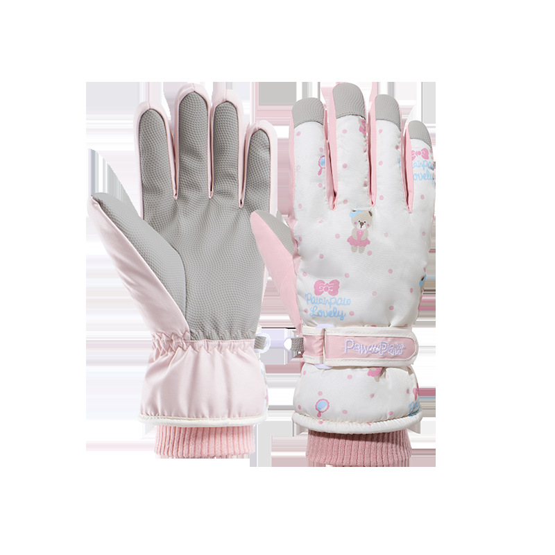 Women's ski gloves are anti-slip, thickened with fleece cotton, windproof, wear-resistant and cold-proof. Touch screen cycling warm gloves for women in winter Item Picture