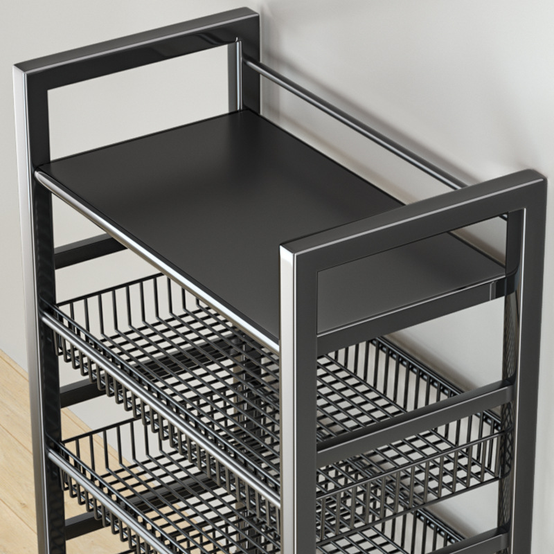 厨房置物架用具收纳菜篮子多功能家用零食储物架微波炉置物收纳架详情图3
