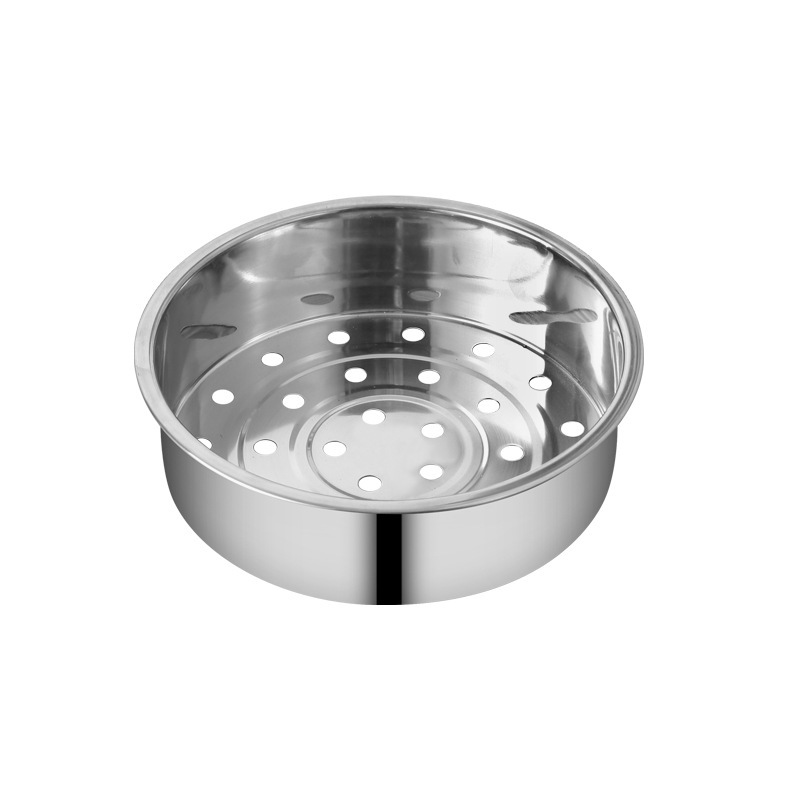 304 stainless steel steamer with concave mouth, universal non-magnetic steamer drawer, small hole steaming rack, thickened large hole household rice cooker steaming compartment Item Picture