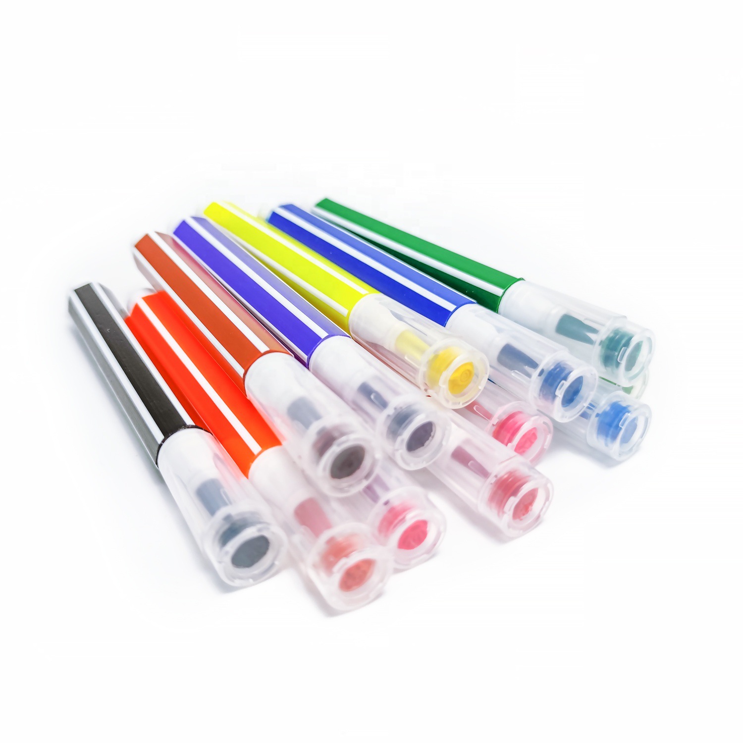 Yalong Cross-border 12-color ribbon Seal Sketch Art marker pen, high-fiber pen tip Watercolor pen, marker pen, colored pen Item Picture