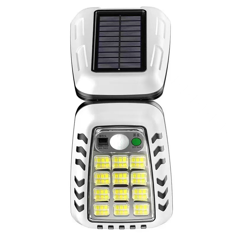LED/COB solar sensor wall lamp, adjustable garden lamp, remote control waterproof, multi-speed light source, outdoor high-brightness Item Picture