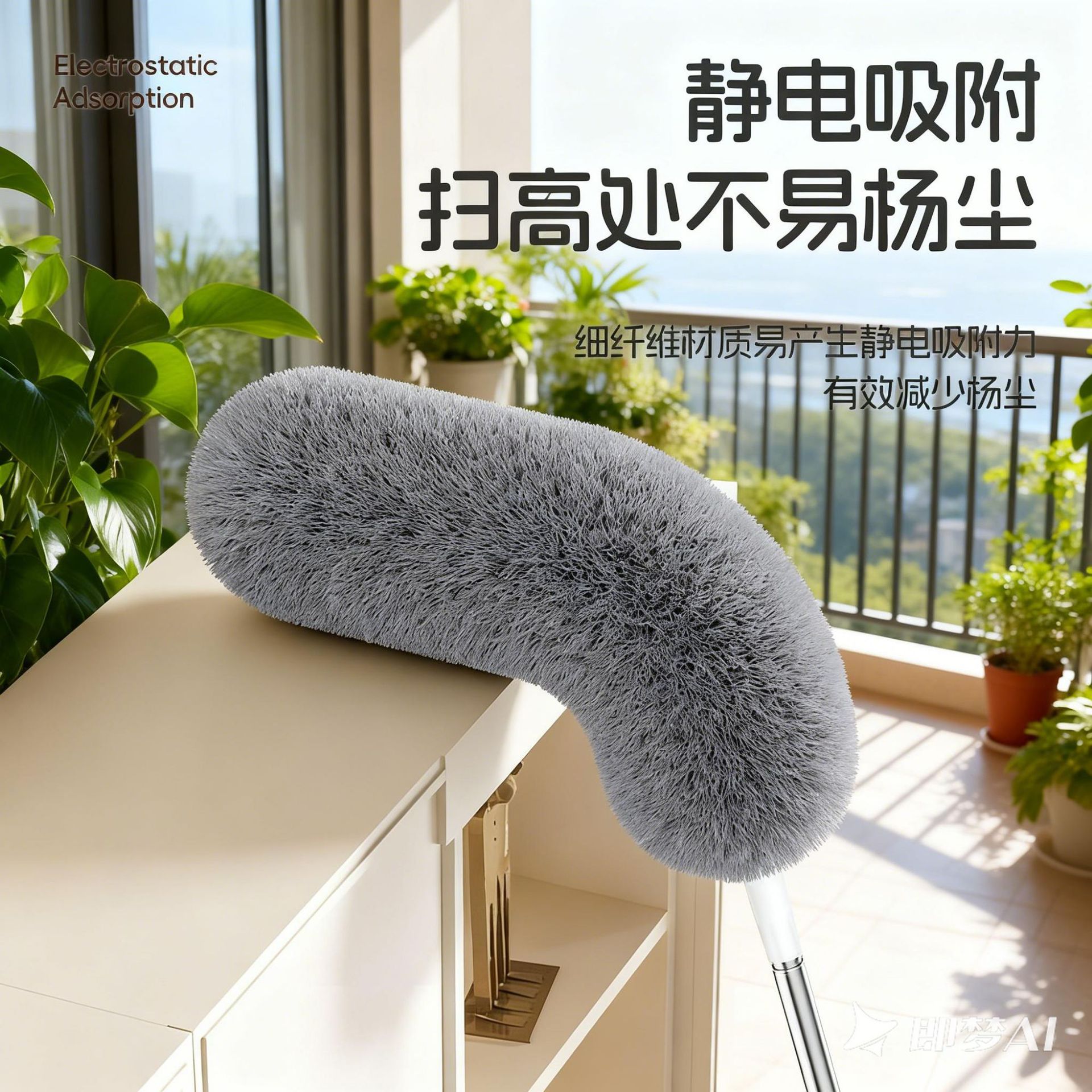 A powerful dust removal tool for pets, a wooden-handled feather duster and a chicken feather duster Specification image