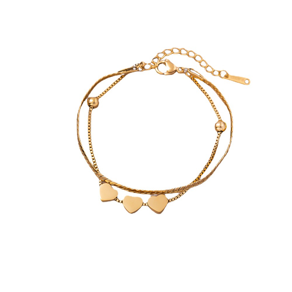 New fashionable commuting titanium steel bracelet women's light luxury jewelry, Korean non-fading couple bracelet spring women's wholesale Item Picture