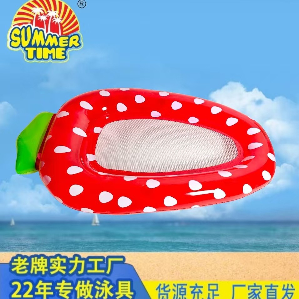 厂家直销新款水上充气半圆西瓜菠萝彩虹披萨仙人掌浮排浮床游泳圈产品图