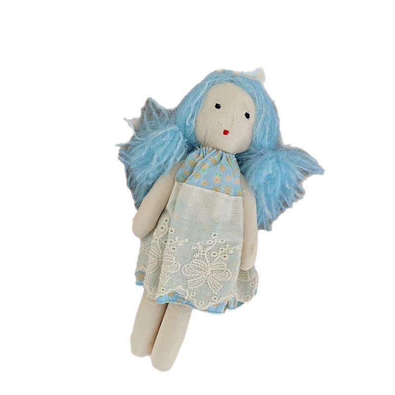 Spring new Korean-style floral handcrafted fabric dolls, children's sweet and pastoral style patchwork dolls, room decorations Item Picture