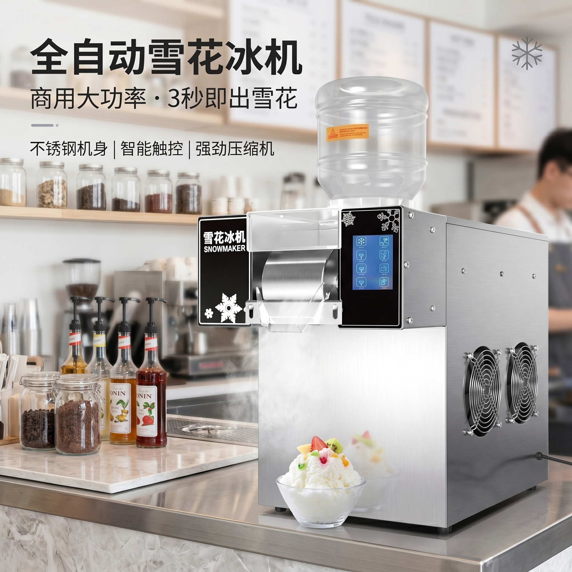 Direct sales from the manufacturer of commercial smoothie machines, high-power fully automatic ice makers, quick ice crushers, and snow ice machines for milk tea shops