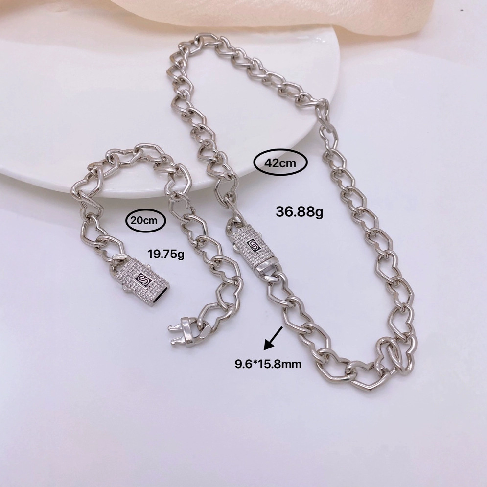 New Cuban chain men's gold copper-plated 18K gold, European and American fashionable, simple and high-end bracelet necklace accessory Application Scenario
