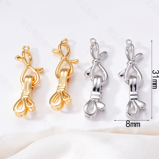 Zhuji pearl necklace buckle 8-shaped buckle, handcrafted end buckle, connecting buckle, mother-and-child buckle, sweater chain, universal buckle, DIY accessories