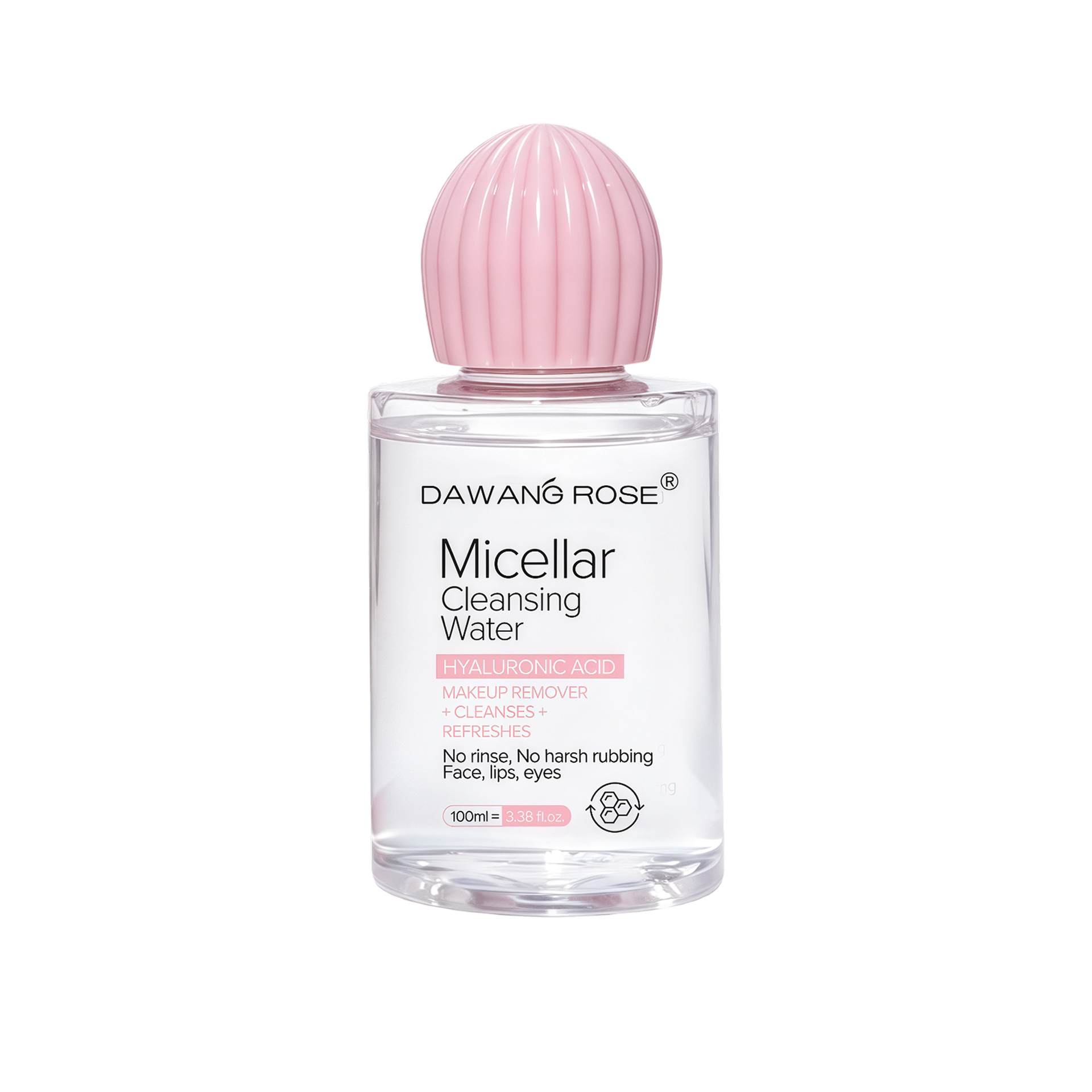 Cross-border exclusive makeup remover water Hyaluronic acid eye, lip and face makeup remover liquid, gentle and hypoallergenic, three-in-one for sensitive skin eyes, lips and face Item Picture