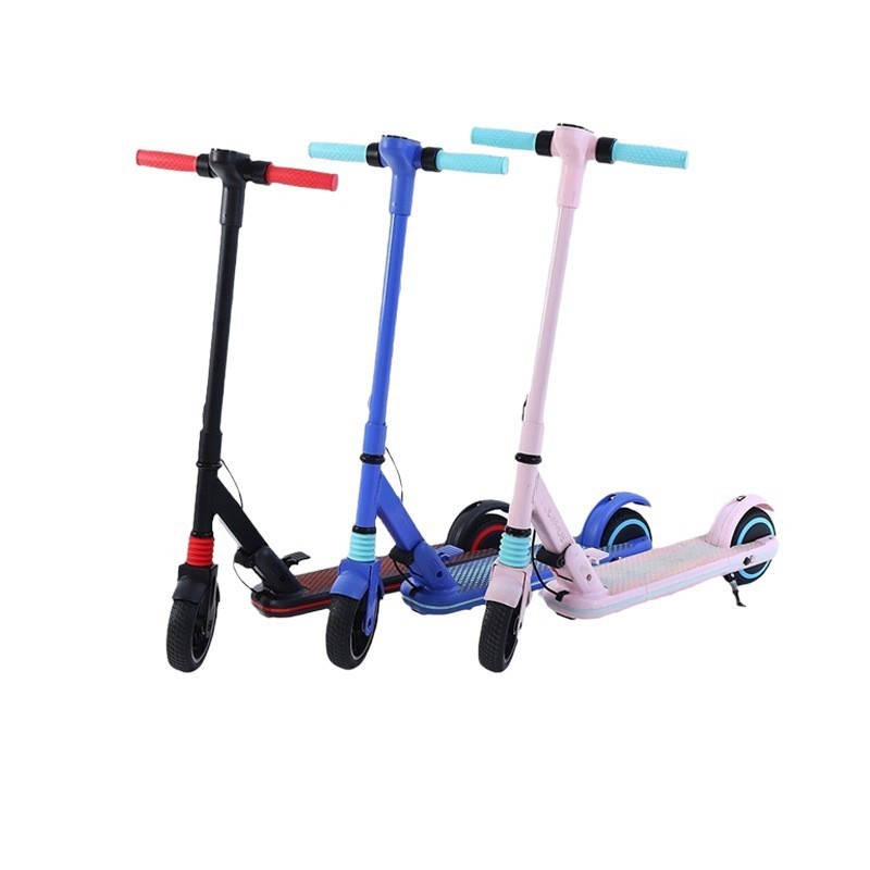 跨境儿童两轮电动滑板代步车批发便携可折叠锂电池滑板车踏板车