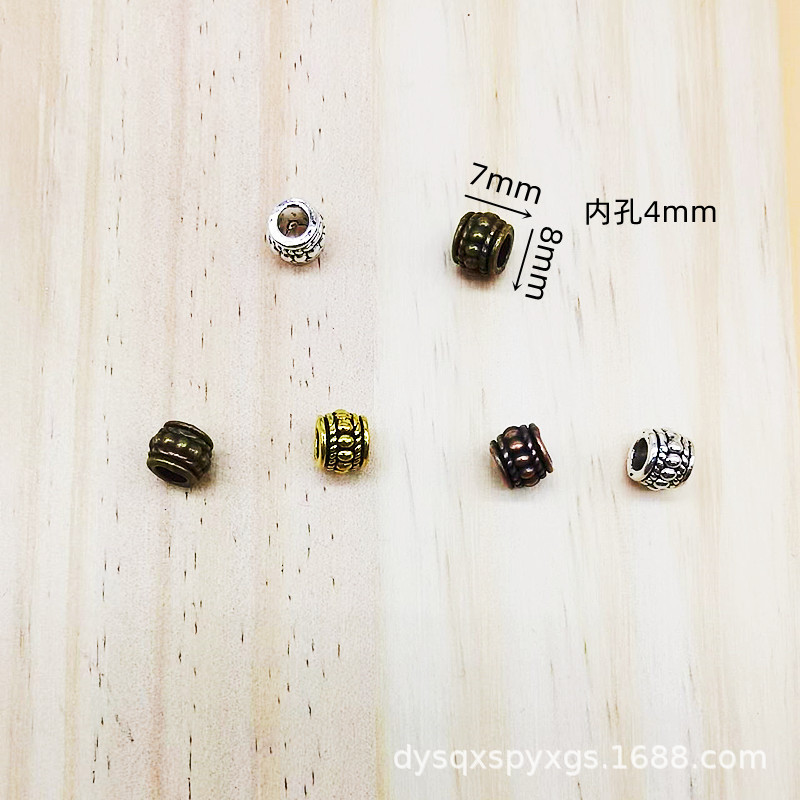 Jewelry accessories: zinc alloy bucket beads, hidden silver spacer beads, diy handcrafted accessories, bracelets, necklaces, pendants Application Scenario