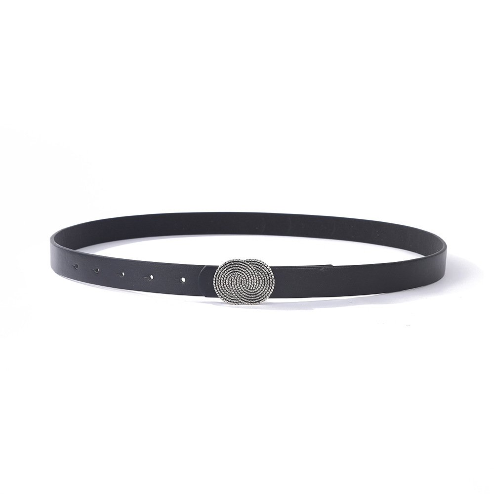 Fashionable and versatile ladies' belt, solid color decorative dress, thin waist belt, high-end jeans, dress pants, PU belt details Picture