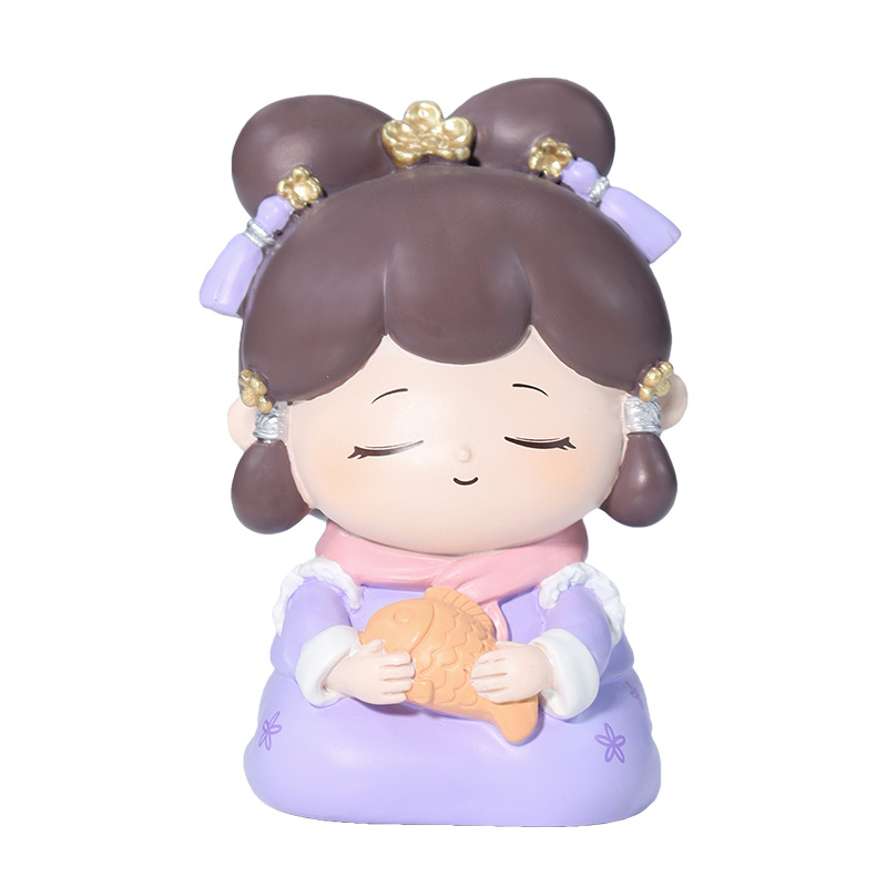 Love to Sleep Luo Meng Gege Blind Box Figurine Creative ancient-style court Doll Resin Small Decorative item Gift Cultural and creative Item Picture