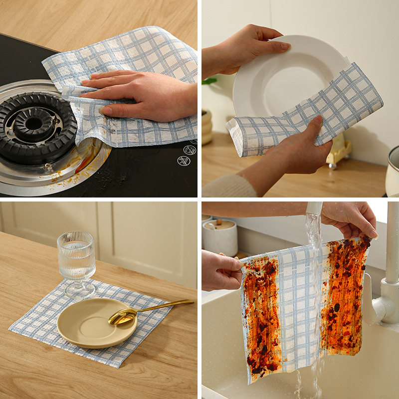 懒人抹布厨房一次性可水洗干湿两用加厚去油清洁纸巾不沾油洗碗布细节图