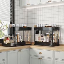 Multi-functional double-layer pull-out sink, sink rack, kitchen storage rack, countertop organization rack, and bowl and chopstick storage rack Application Scenario