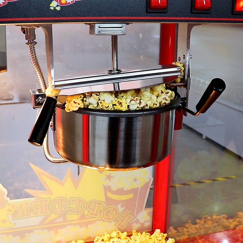 Commercial fully automatic spherical Popcorn machine POP6A Red Popcorn machine details Picture