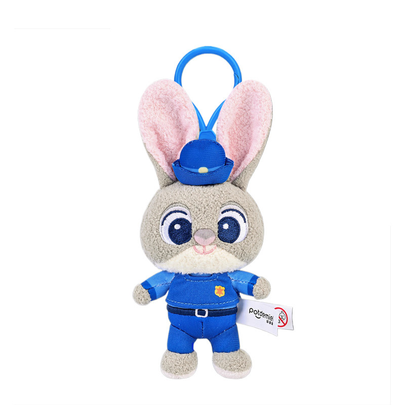 Official Disney Zootopia Judy Nick Lightning Q-cute plush keychain backpack doll pendant Item Picture