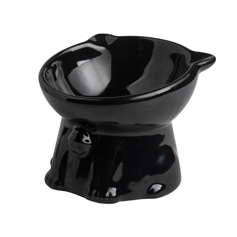 Ceramic cat bowl, pet supplies, automatic feeder, cat supplies, large capacity, durable and shockproof Item Picture